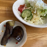 カフェ クルー - サラダ　茄子煮浸し