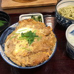 阿づ満庵 - カツ丼950円とミニそばセット270円