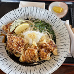 おうどんCafe 寶月 - とり天ぶっかけうどん