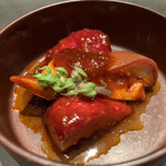 北海道焼肉 北うし - あまおう苺と北寄貝のキムチ