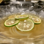 北海道焼肉 北うし - 酢橘の冷麺