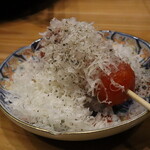 炭火焼き鳥と地酒 絢鳥 - トマトチーズ 230円(2022年3月)