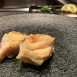 北海道焼肉 北うし - 牛ミノ　自家製昆布塩 自家製梅ソース