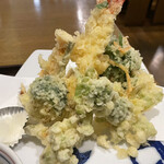Togakushi Soba Yamazato - ふきのとうと野菜の天ざる・大海老天⁉︎