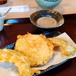 ぶつをのうどん - かぼちゃとさつま天