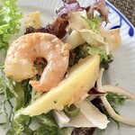 オー・ペシェ・グルマン - ゴロゴロ野菜と海老の温野菜サラダ1,500円