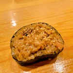 鮨 しゅん輔 - 鮟肝巻。胡麻がまた、絶品。
