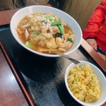 中国料理 峨嵋山 - 五目タンメン　炒飯、杏仁豆腐付きで税込800円