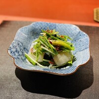 Ji-Cube - 槍烏賊、帆立、京レン草、山椒オイルサラダ
