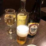 養老乃瀧 - ドリンク写真:白ワインとヨーロービール
