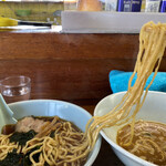 朝日屋 - 恒例の焼き大に麺移し❣️