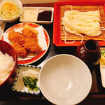 Nishiya - カキフライ定食(冷たいうどんセット)