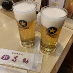 Aji No Gyuu Tan Kisuke - グラスビールサービス
