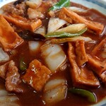 幸福楼 - 日替定食の豚肉と揚げ豆腐の煮込み