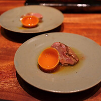 吾一 西天満店 - レア肝 玉煮