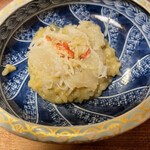 天ぷら 松 - 炙った松葉蟹をおじやと