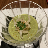 日本料理若林 - 冷たいお豆のスープ