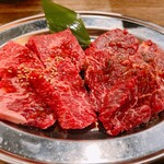 炭火焼肉＆大衆ホルモン 大ちゃん - カルビ 980円、ハラミ 980円