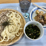 うどん処しんせい - ざるそばとうどんの合い盛りに飯蛸天ぷら