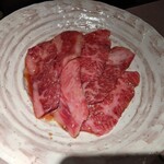 Gakuichi - 和牛カルビランチ（1300円）の肉