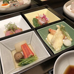 Marunouchi Icchoume Shichijuunikou - お造里、炊き合わせ、揚げ物、季節の一品