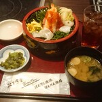 梵天食堂 - そびえ立つねぎトロ丼 1080円 +税