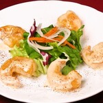 Shrimp fritters with special mayo dressing