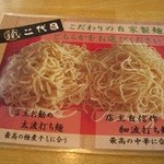 ○鐵二代目 - 麺は２種類。
