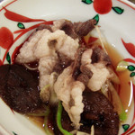 徳山鮓 - お湯にさっと通すだけでご覧のような色合いに変化。美味しそうではありませんか！