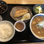Hiroshima Shuzou Kansuitei - お昼の具沢山豚汁セット（さば文化干し）＠1,000円