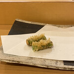 秋田 てんぷら みかわ - アスパラガス（根元）