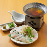 Sea bream and burdock shabu shabu