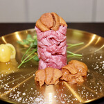 ルッカ - 仙台牛ランプの極雲丹ユッケタワー