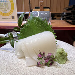 天鮨 - 赤イカの刺身