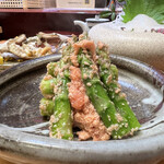 天鮨 - アスパラ明太焼き