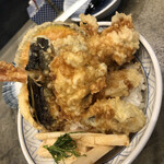 天ぷら酒場 ててて天 - 牡蠣天丼、重い。