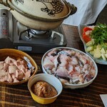 井中 - あんこうどぶ汁 調理開始前