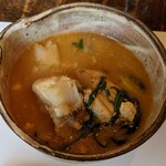 井中 - どぶ汁 野菜、あんこうの身すべてが煮込まれた3杯目