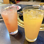 焼肉　鉄木真 - 生オレンジジュース