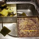 海底撈火鍋 - 麻辣火鍋が逆と入れ換える(手前が自分の席)