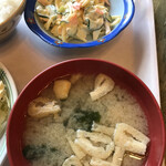 四日市港 第二船員会館 - 味噌汁とスパサラ