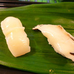 ホタテと蝦夷鮑