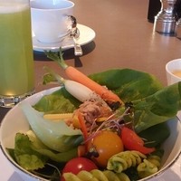 ピャチェーレ - サラダ、洋風茶碗蒸し、メロンジュース