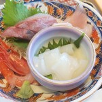 魚津丸食堂 - 魚津丸定食のお刺身