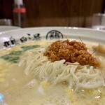 らーめん 一宮鶏白湯 鶏神 - 卵とじ鶏白湯