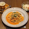 たまご洋食 グリルモア - たまご洋食 グリル モア ＠南砂町 LUNCH Bセット ツナとホウレン草のトマトパスタ 税込1,000円 これにデザートが付きます