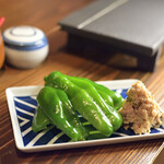 Meat miso crunchy green pepper