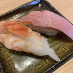 Sushi Sake Sakana Sugitama - 中トロ、赤海老