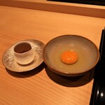 銀座 稲葉 - 出汁醤油　＆　生卵