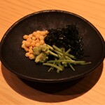 銀座 稲葉 - 鯛茶漬けの薬味